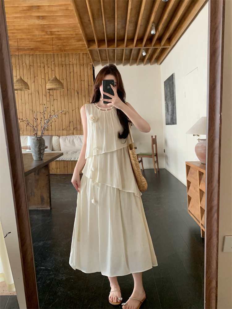 Light Color Sleeveless Tank Long Dress for Women 2025 Summer - Image 4