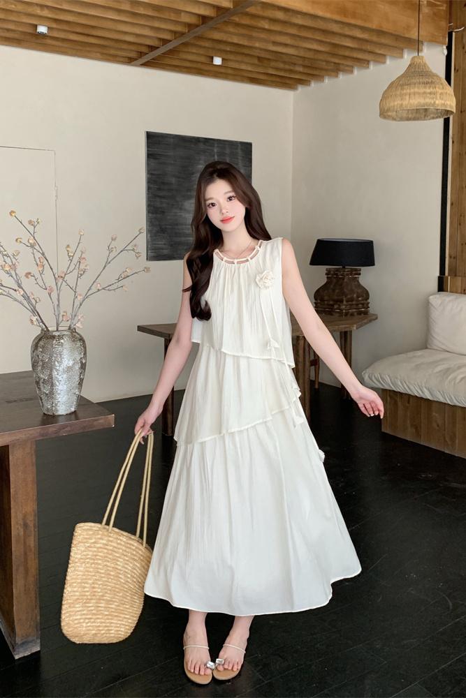 Light Color Sleeveless Tank Long Dress for Women 2025 Summer - Image 5