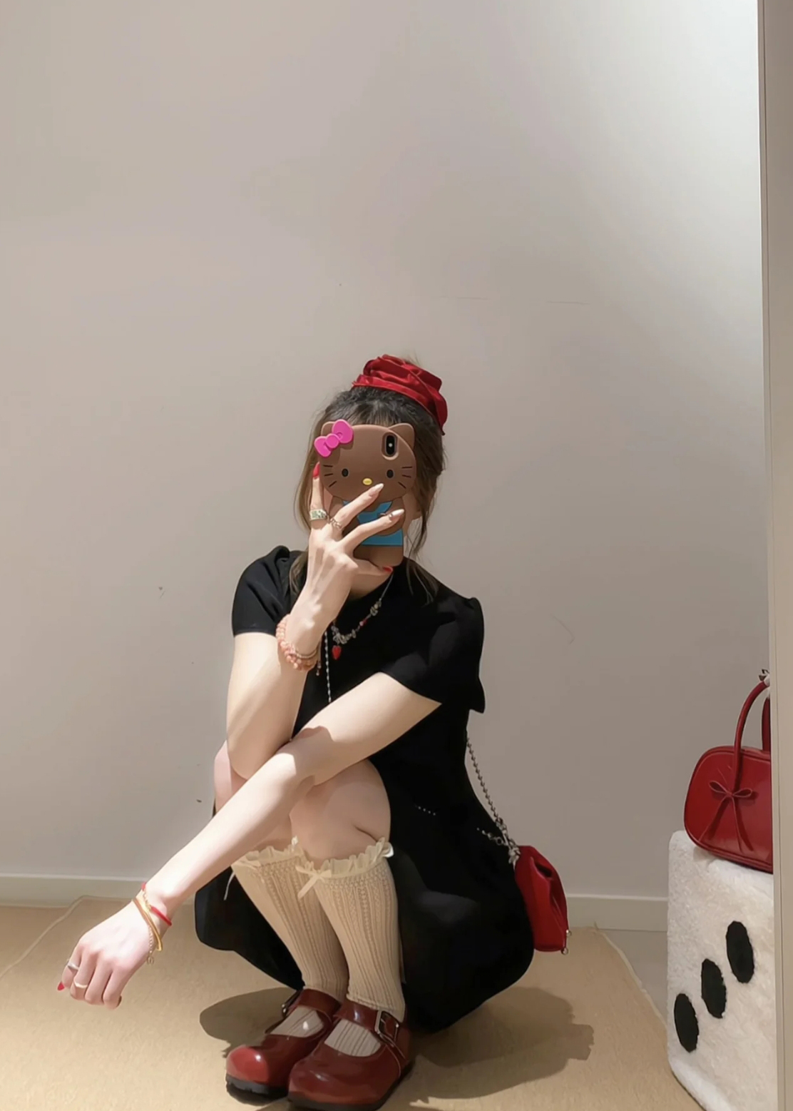 Summer Premium Knitted Short Sleeve Dress for Women Petite Waist Cinching Slimming Puffball Elegant Little Black Dress - Image 4